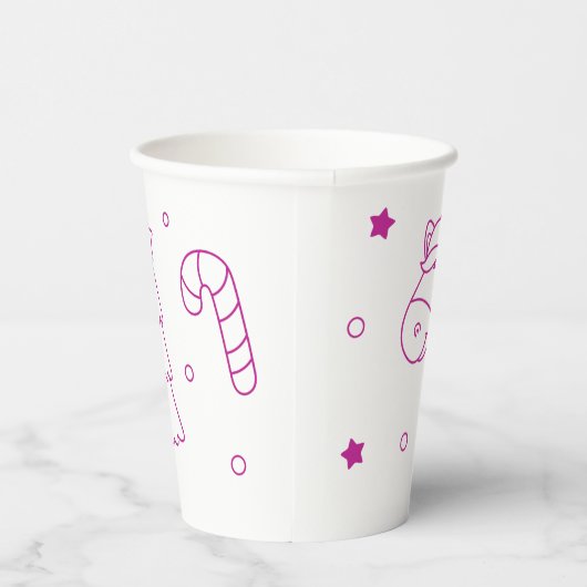 cute christmas design for kids papieren bekers (Rechts)