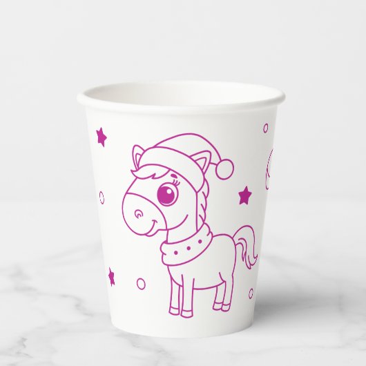 cute christmas design for kids papieren bekers (Voorkant)