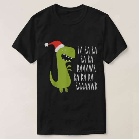 Cute Christmas Dino Raaawr Humor T-shirt (Design voorkant)