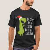 Cute Christmas Dino Raaawr Humor T-shirt (Voorkant)