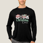 Cute Christmas Dog Crew Tri-Blend Shirt (Voorkant volledig)