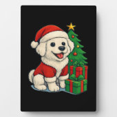 Cute Christmas Dog, Santa Hat Dog, With Christmas  Fotoplaat (voorkant)