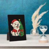 Cute Christmas Dog, Santa Hat Dog, With Christmas  Fotoplaat (Zijkant)