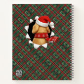 Cute Christmas Dog Tartan Break Through Notitieboek (Achterkant)