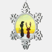 cute christmas dog tin sneeuwvlok ornament (Rechts)