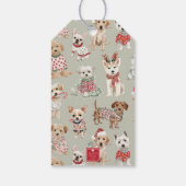 Cute Christmas Dogs Cadeaulabel (Achterkant)