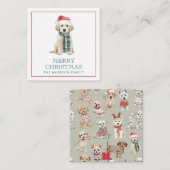 Cute Christmas Dogs Gift Enclosure Notitiekaartje (Voorkant / Achterkant)
