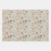 Cute Christmas Dogs Inpakpapier Vel (Voorkant)