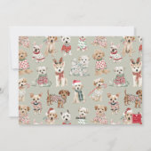 Cute Christmas Dogs Photo Feestdagenkaart (Achterkant)