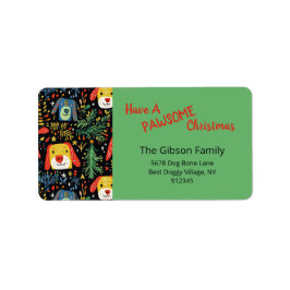 Cute Christmas Dogs Return Address Labels