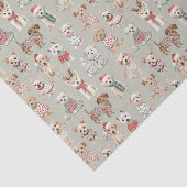 Cute Christmas Dogs Tissuepapier (Detail)