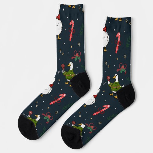 Cute Christmas Ducks Socks Sokken (Links)
