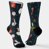 Cute Christmas Ducks Socks Sokken (Gebogen)