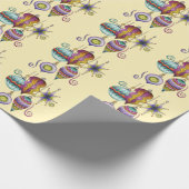 Cute Christmas, Elegant and Fancy Glass Ornaments Cadeaupapier (Hoek)