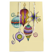 Cute Christmas, Elegant and Fancy Glass Ornaments Medium Cadeauzakje (Achterkant)