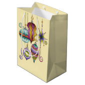 Cute Christmas, Elegant and Fancy Glass Ornaments Medium Cadeauzakje (Achterkant Gekanteld)