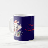 Cute Christmas Elephant Koffiemok (Voorkant links)