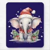 Cute Christmas Elephant Muismat (Voorkant)