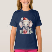 Cute Christmas Elephant T-shirt (Voorkant)
