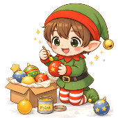 Cute Christmas Elf Baking Mug Koffiemok