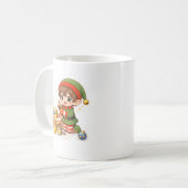 Cute Christmas Elf Baking Mug Koffiemok (Voorkant links)