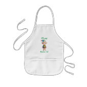 Cute Christmas Elf Personalized Kinder Schort (Voorkant)
