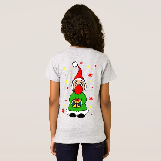 Cute Christmas elf T-shirt (Achterkant volledig)