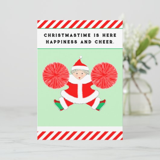 Cute Christmas Feestdagenkaart (Staand voorkant)