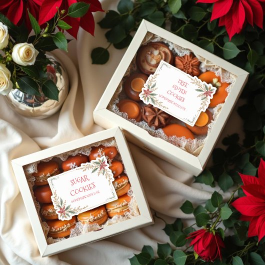 Cute Christmas Frame For Cookies Exchange Party Sticker