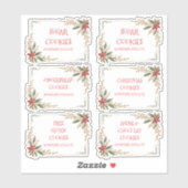 Cute Christmas Frame For Cookies Exchange Party Sticker (Vel)