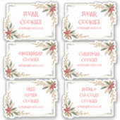 Cute Christmas Frame For Cookies Exchange Party Sticker (Voorkant)