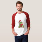 Cute Christmas Frog Sweater - Santa Frog Holding G T-shirt (Voorkant volledig)