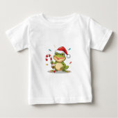 Cute Christmas Frog With Candy Cane - Funny Holida (Voorkant)