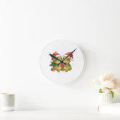 Cute Christmas Frogs Holding Gifts  Adorable Holid Ronde Klok (Huis)