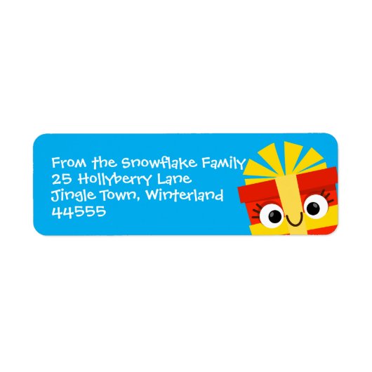 Cute Christmas Gift Address Label (Voorkant)