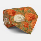 Cute Christmas Gift For Dad Carnation Flower Stropdas (Opgerold)