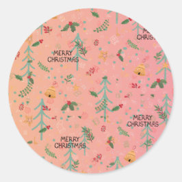 Cute Christmas Gift Ronde Sticker