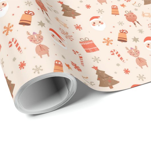 Cute Christmas Gift Wrapping Cadeaupapier (Rol Hoek)