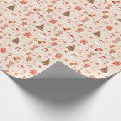 Cute Christmas Gift Wrapping Cadeaupapier (Hoek)