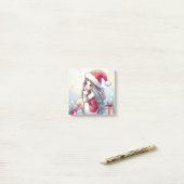 Cute Christmas Girl post-it note (Op bureau)