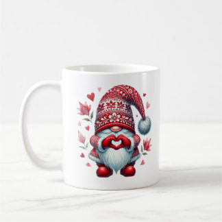 Cute Christmas Gnome Festive Holiday Aesthetic Art Koffiemok