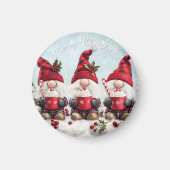 Cute Christmas Gnome Magnet (Voorkant)