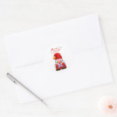 Cute Christmas Gnome Merry & Bright Sticker (Envelop)
