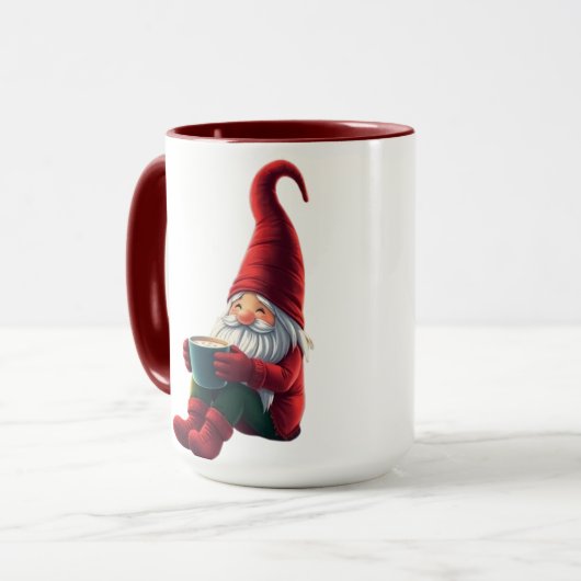 Cute Christmas gnome Mok (Voorkant links)