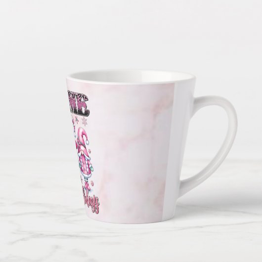 Cute Christmas Gnome Mug Latte Mok (Rechts)