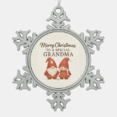 Cute Christmas Gnome Ornament for Grandma  (Voorkant)