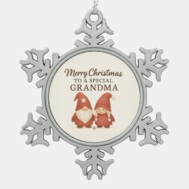 Cute Christmas Gnome Ornament for Grandma 