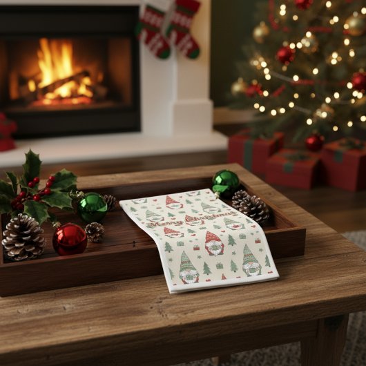 Cute Christmas Gnome Scandinavian Servet