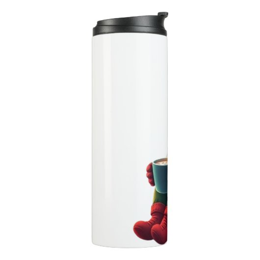 Cute Christmas gnome Thermosbeker (Gedraaid links)