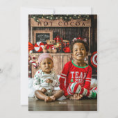 Cute Christmas Gnomes Custom Greetings and Photo Feestdagenkaart (Achterkant)